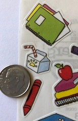SCHOOL DAYS Stickers(14pc)Frances Meyer•Backpack•Education•Books •Pencil•Crayons