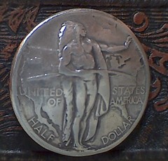 1926 OREGON TRAIL CONCHO Half-Dollar Reproduction 1 1/4 in. [Am. Indian]