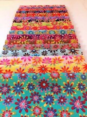 2.5 inch Crazy Daisy Jelly Roll 100% cotton fabric quilting 17 strips –