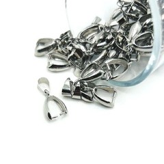Silver Pinch Jewelry Pendant Bails, 7x14mm – US Seller