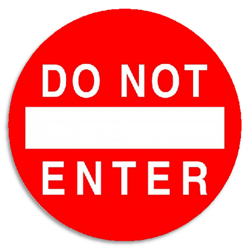 Do Not Enter – 3 Pack Circle Stickers 3 Inch