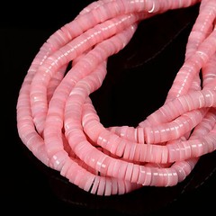 Pink Mother of Pearl MOP Shell Heishi Disc Beads 2x4mm 2x6mm 2x8mm 15.5″ Strand