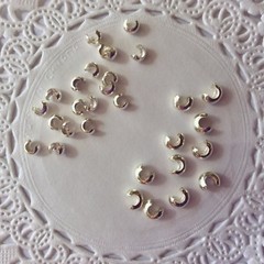 .925 Sterling Silver Crimp Covers – Sizes 3mm and 4mm – 10 PC. PACK