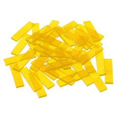 Stained Glass Strip Transparent Yellow Mosaic Tiles 100g/3.53 oz
