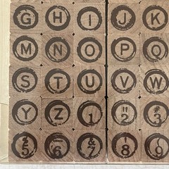 Image Tree Wooden/Rubber craft stamps typewriter ABC Set New old stock 1 1/4×5/8