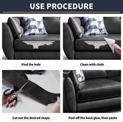Leather Repair Kit Self-Adhesive Patch Stick on Sofa Clothing Car Seat Couch US