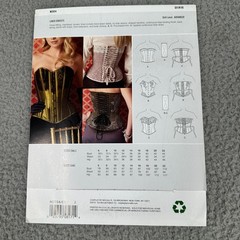 McCalls M2034 Lined Corset Cosplay Sewing Pattern Sz 12-24