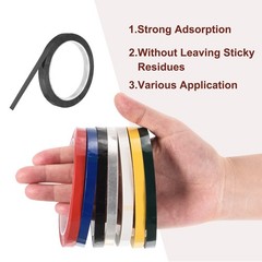 10 Rolls Whiteboard Tape Thin 10mm 54.7 Yard Thin Pinstripe Tape, Black