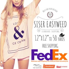 Siser Easyweed HTV 12″x12″, 1, 5, 10, 25, 50 Yards FREE SHIPPING!!