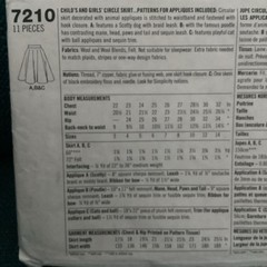 Costume Sewing Pattern 7210 Girls Circle Poodle Skirts 3-6 UNCUT