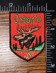 Ontario Canada Moose Vintage Voyager Souvenir Travel Collectible Patch