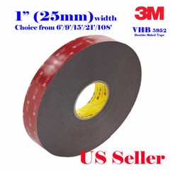 3M 1″ x 6/9/15/21 VHB Double Sided Foam Adhesive Tape 5952 Automotive Mounting