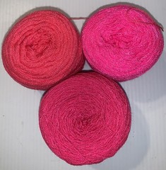 Crystal Lace Colors Pinks Acrylic Rayon.900 yards per ball.1 lot of 3 Balls.