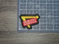 In-N-Out Burger Black/Red/Yellow Fast Food Embroidered Iron On Patch 3″ x 2.5″