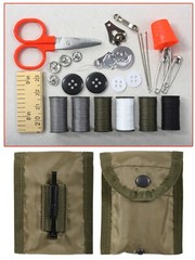 Military Style Sewing Kit Olive Drab G.I. Lightweight Sew Kits with Accessories