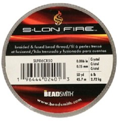 Beading Thread S-LON FIRE Crystal Polyethylene 0.006″ 0.15 mm (SLF06CR50)