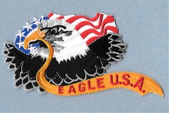 Eagle – American Eagle – Flag – USA – Embroidered Iron On Applique Patch – C