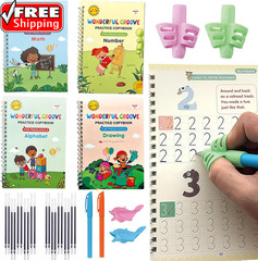 Magic Grooved Handwriting Practice Book for Kids 3-5 Years | Tiny Thinkers Reusa