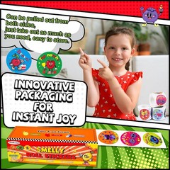 3 Rolls Scratch and Sniff Scented Stickers for Kids, 600 Pcs Motivational Reward