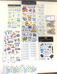 FRANCES MEYER STICKABILITIES It’s A Boy! Baby Shower Theme NEW BABY BLUE craft