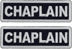 CHAPLAIN CHRISTIANS EMBROIDERED PATCH | 2PC iron On or Sew 3.0 X 1.0 inch