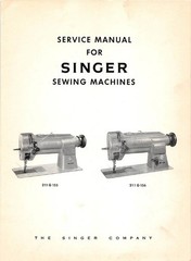 SINGER 211G155 211G156 Service Manual Comb Bound Book