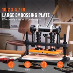 VEVOR Leather Cutting Machine 10.2 x 4.7 in Embossing Plate Manual Die Cutter