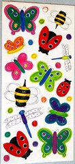 MAMBI Vintage Bugs Glossy Stickers 2001 Scrapbook Junk Journal New Old Stock