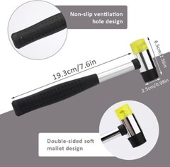 1Pcs Small Double-Faced Soft Tap Rubber Mallet Hammer For Leather Crafts,Wood