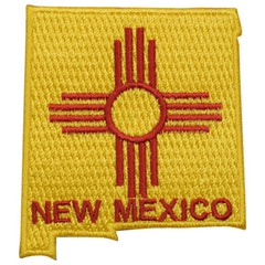 New Mexico Applique Patch – State Flag, Santa Fe, Albuquerque 2-3/8″ (Iron on)