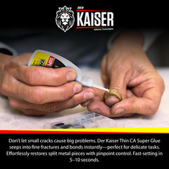 Der Kaiser Thin Cyanoacrylate (CA) Super Glue – 2 oz Bottle
