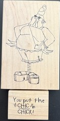 Art Impressions Fashionista Chicken You Put The Chic In Chick Rubber Stamps