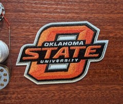 Oklahoma State University Cowboys Big 12 College Embroidered Iron On 3×2.25″