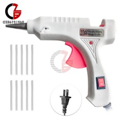 20W Hot Melt Glue Gun Heat Temperature Thermo Repair Tool w/ 10 mini Glue Sticks