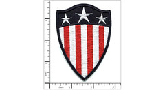 American Flag Themed Shield Badge USA Embroidered Iron On Patch DIY Applique