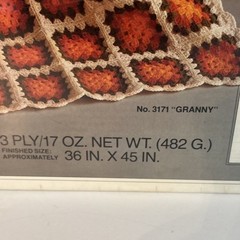 Vintage WonderArt Granny Afghan Crochet Kit Model 3171 original packaging