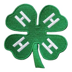 4H Club Patch. Embroidered. Iron On or Sew On. 3″x3″