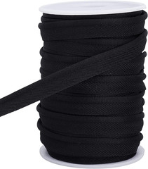 20 Yards Piping Trim with Welting Cord, Black Maxi Piping Bias Tape Lip Cord Tri