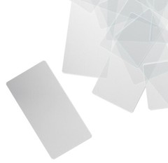 Design Element, Glass, 20 Clear Flat 2×1 Inch Rectangles with Grounded Edges