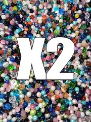 Cat’s Eye Beads, Pearl, Crystal, Assorted, Double Pack – 1.5 pounds of beads