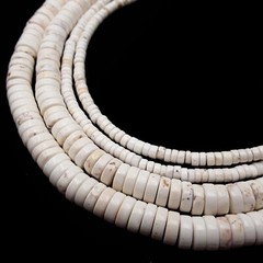 White Turquoise Heishi Discs Beads 2x3mm 2x4mm 3x6mm 3x8mm 3x10mm 15.5″ Strand