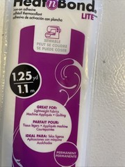 1.1m of Heat N Bond Lite Iron-On Adhesive Quilting Fabrics Therm O Web