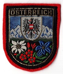 Patch German Osterreich c1980 Austria Travel Patch Crest Felt 2×2.5″