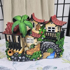 Terra Cotta 3D Mediterranean Villa Wall Hanging Vintage Handpainted