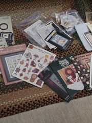 Huge Vintage Lot Of Needlepoint Embroidery 20+ Books, Tons Of Patterns, Supplies