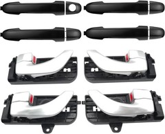 Set of 8 Exterior & Interior Door Handles for Hyundai Sonata 2006 2007 2008,