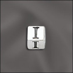 Sterling Silver Letter Beads, 4.5mm Alphabet Blocks, 3mm hole, 925 Sterling Silv