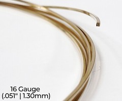 14/20 Yellow Gold-Filled Wire | Square | Dead Soft | 14-24 Gauge | 1-10 Ft | USA