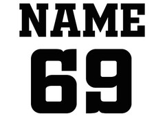 Custom Vinyl Jersey Name and numbers – Letters – Iron On Transfers HTV Mommy of