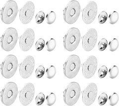 20 Sets Magnetic Snaps Button, 10X2Mm/0.39″X0.08″ Metal round Magnetic Clasps Bu